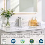 FORIOUS Single Handle Bathroom Faucet 1 Hole Vanity Faucets Matte Black
