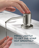 FORIOUS Kitchen Faucet with Soap Dispenser, Brushed Nickel Stainless Steel Spring Sink Faucet with Pull Down Sprayer Transitional Single Handle for Pot Filler, Farmhouse Camper Bar Laundry Room