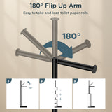 FORIOUS Toilet Paper Holder Stand with Weighted Base, Bruhed Nickel