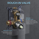 Forious Max  Stainless steel 8inch Bathroom Wall Mounted Rainfall Shower Head System with Faucet