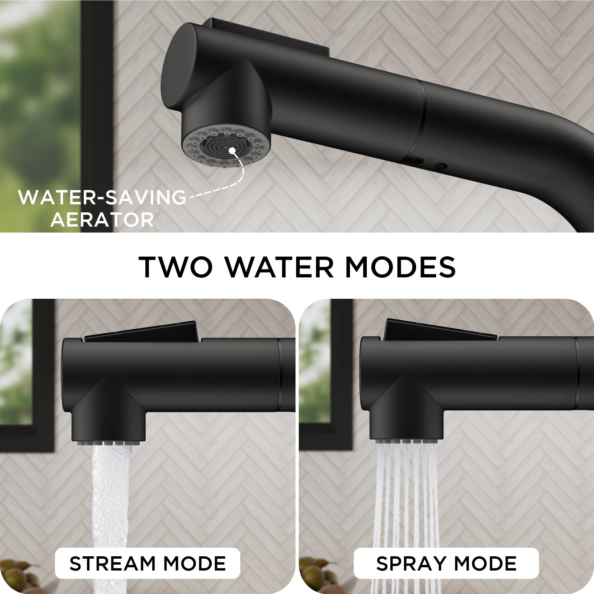 FORIOUS Modern Black Bar Sink Faucet, Stainless Steel Single Handle Small Pre Kitchen Sink Faucet with Pull Out Sprayer, 360° Swivel Spout L-Shaped Design Suitable for Camper Outdoor Bathroom RV