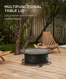 Vicinity  43 in Black Wood Burning Fire Pits with Cooking Grill