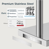 FORIOUS Toilet Paper Holder Stand with Weighted Base, Bruhed Nickel
