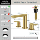 FORIOUS 8 Inch Bathroom Faucet 3 Hole, 2 Handles for Vanity ORB| 2 Handles Bathroom Sink Faucet with Pop-up Drain and 24" cUPC Lines, Fits 6-12 Inch 3 Hole Install, for RV Laundry Sink