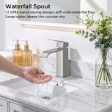 FORIOUS Single Handle Bathroom Faucet 1 Hole Vanity Faucets Matte Black