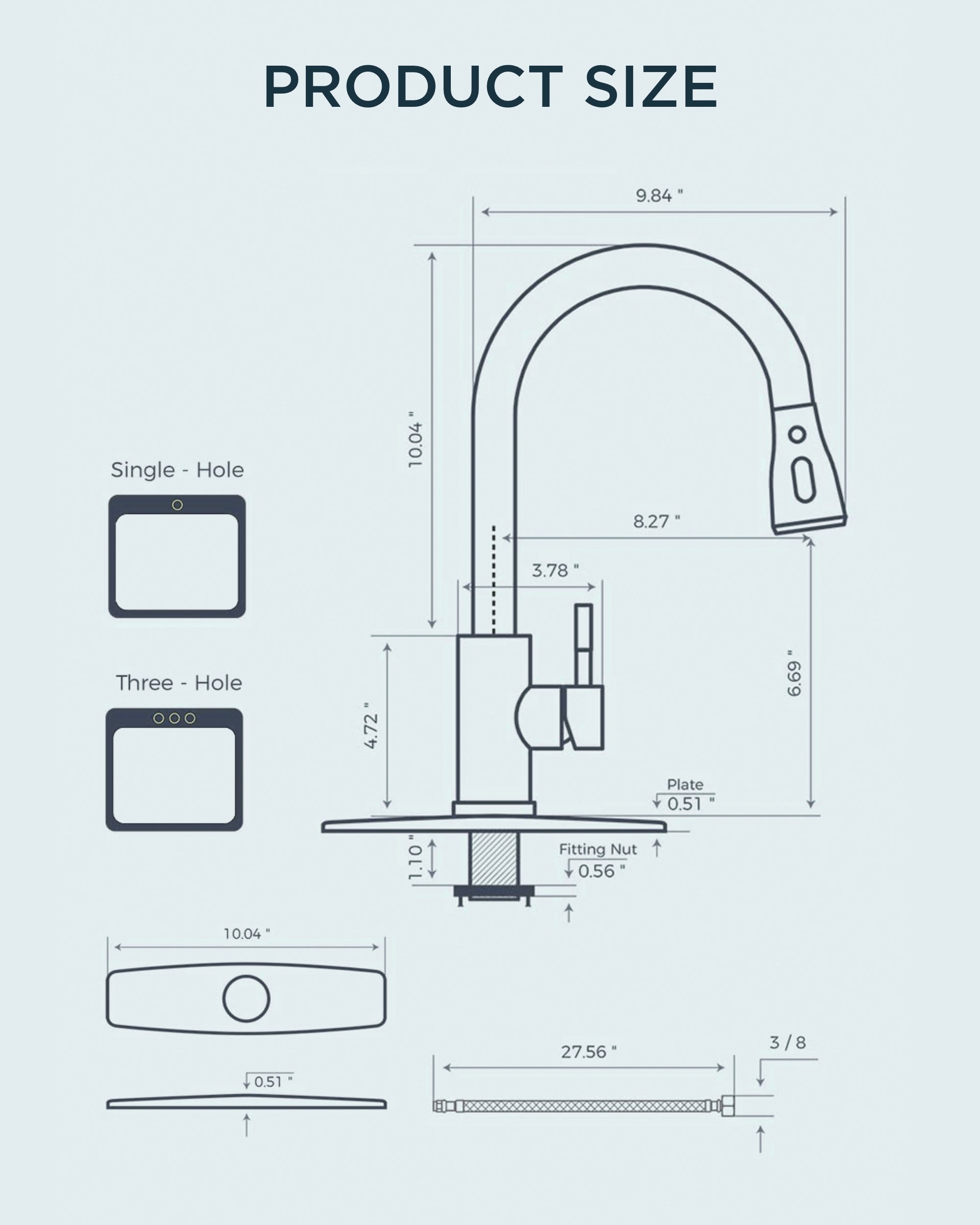 FORIOUS Black Kitchen Faucet with Pull Down Sprayer, Bar High Arc Single Handle Traditional 3 Modes Stainless Steel Faucet for Kitchen Sink Farmhouse RV Laundry Camper