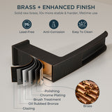 FORIOUS Waterfall Bathtub Faucet Set 3 Hole Brushed Gold, 2 Handle Deck Mount Roman Tub Faucet Widespread with Pre-Installed Water Hose for Garden Bathroom Bath Sink