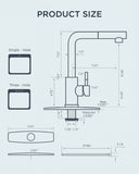 FORIOUS WELS Kitchen Tap, Kitchen Taps Mixer for Sink with Spout Swivels 360° Single Handle Two Spray Function, Pull Out Flexible Hose, Matte Black