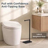 FORIOUS Toilet Paper Holder Stand with Weighted Base, Bruhed Nickel