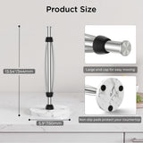 FORIOUS Paper Towel Holder Countertop, One-Handed Tear,Weighted Marble Base 304 Stainless Steel Paper Towel Stand, Ratchet Mechanism for Easy Tearing, Fits Standard & Jumbo Rolls for Kitchen, Silver