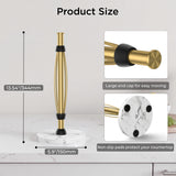 FORIOUS Paper Towel Holder Countertop, One-Handed Tear,Weighted Marble Base 304 Stainless Steel Paper Towel Stand, Ratchet Mechanism for Easy Tearing, Fits Standard & Jumbo Rolls for Kitchen, Silver