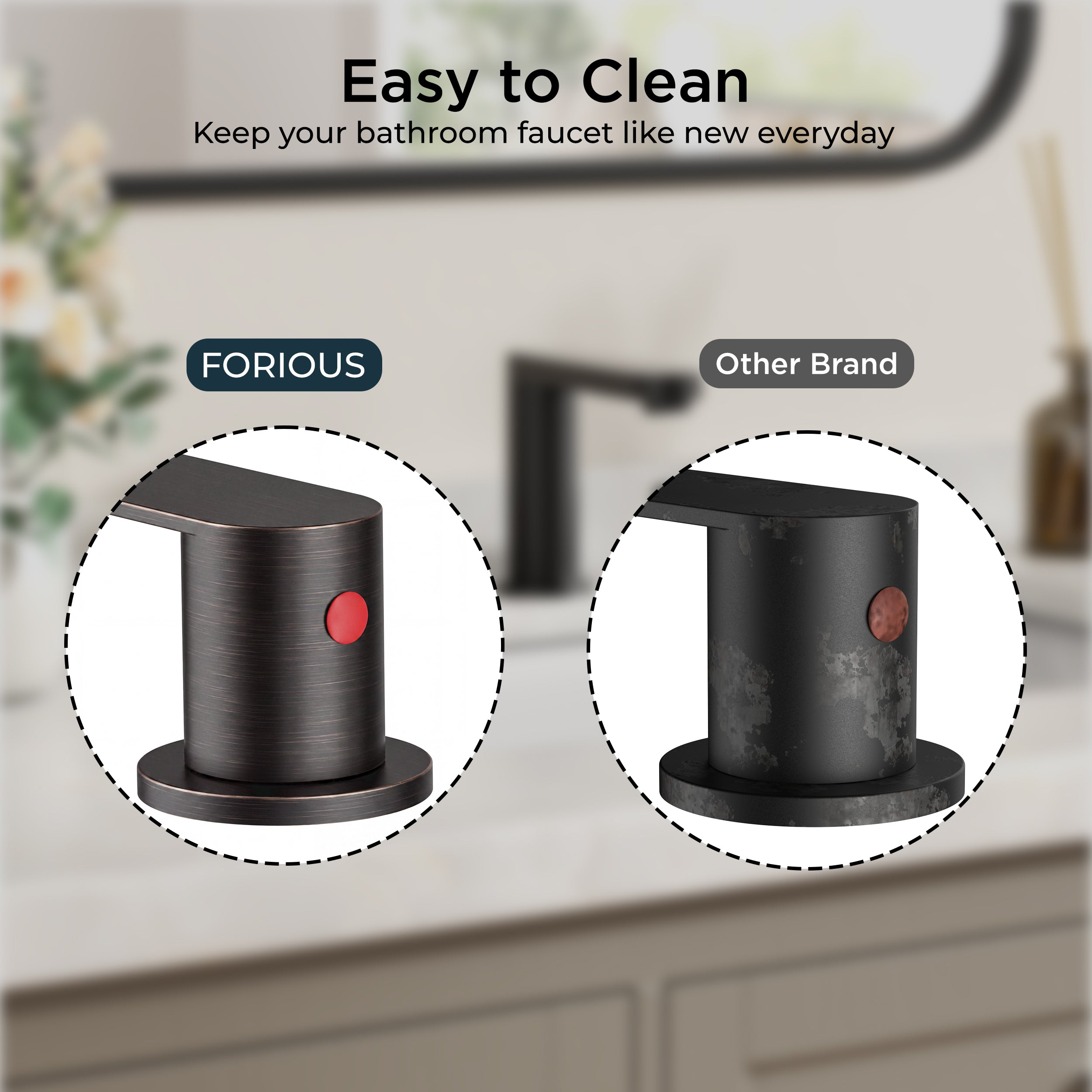 FORIOUS 8 Inch Bathroom Faucet 3 Hole, 2 Handles for Vanity ORB| 2 Handles Bathroom Sink Faucet with Pop-up Drain and 24" cUPC Lines, Fits 6-12 Inch 3 Hole Install, for RV Laundry Sink