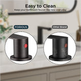 FORIOUS 8 Inch Bathroom Faucet 3 Hole, 2 Handles for Vanity ORB| 2 Handles Bathroom Sink Faucet with Pop-up Drain and 24" cUPC Lines, Fits 6-12 Inch 3 Hole Install, for RV Laundry Sink