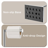 FORIOUS Toilet Paper Holder Stand with Weighted Base, Bruhed Nickel