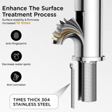 FORIOUS Bathroom Faucet 1 Hole, Chrome Single Handle Sink Faucets 2 Pack | for 1 or 3 Hole 4 Inch Centerset Sink, with Pop-up Drain, NSF61 Certified, for Vanity Rv Commercial Lavatory Restroom Basin