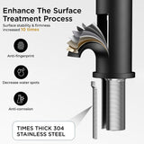 FORIOUS Bathroom Faucet 1 Hole, Black Single Handle Sink Faucets 2 Pack | for 1 or 3 Hole 4 Inch Centerset Sink, with Pop-up Drain, NSF61 Certified, for Vanity Rv Commercial Lavatory Restroom Basin