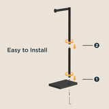 FORIOUS Toilet Paper Holder Stand with Weighted Base, Bruhed Nickel