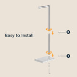 FORIOUS Toilet Paper Holder Stand with Weighted Base, Bruhed Nickel