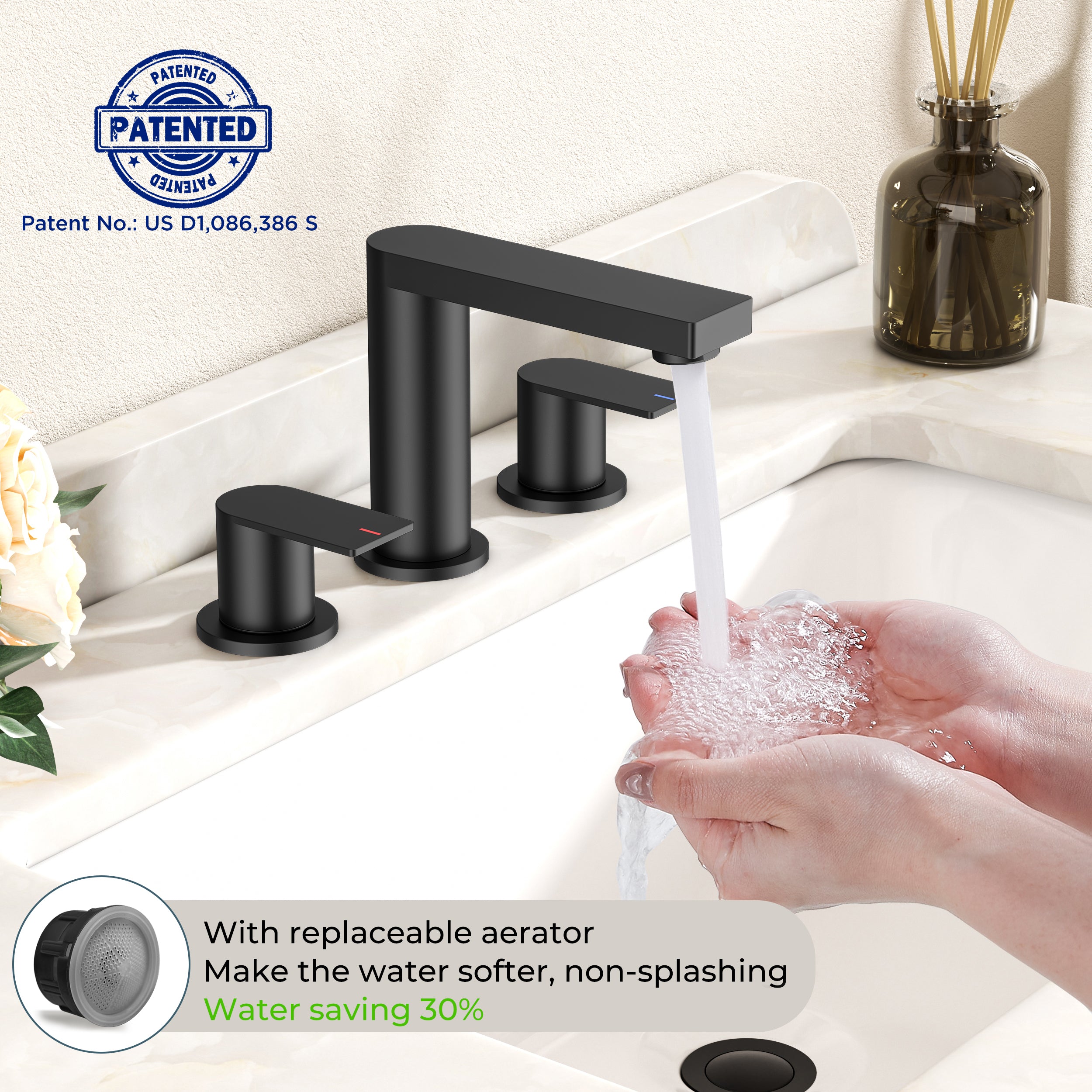 FORIOUS 8 Inch Bathroom Faucet 3 Hole, 2 Handles for Vanity ORB| 2 Handles Bathroom Sink Faucet with Pop-up Drain and 24" cUPC Lines, Fits 6-12 Inch 3 Hole Install, for RV Laundry Sink