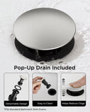 FORIOUS Bathroom Faucet 1 Hole, Single Handle Vanity Faucet Matte Black