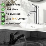 FORIOUS Bathroom Faucet 1 Hole, Chrome Single Handle Sink Faucets 2 Pack | for 1 or 3 Hole 4 Inch Centerset Sink, with Pop-up Drain, NSF61 Certified, for Vanity Rv Commercial Lavatory Restroom Basin