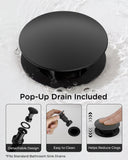 FORIOUS Bathroom Faucet 1 Hole, Single Handle Vanity Faucet Matte Black