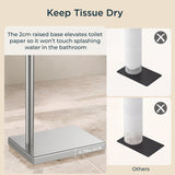 FORIOUS Toilet Paper Holder Stand with Weighted Base, Bruhed Nickel