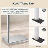 FORIOUS Toilet Paper Holder Stand with Weighted Base, Bruhed Nickel