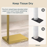 FORIOUS Toilet Paper Holder Stand with Weighted Base, Bruhed Nickel