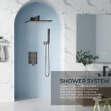 Forious Max  Stainless steel 8inch Bathroom Wall Mounted Rainfall Shower Head System with Faucet