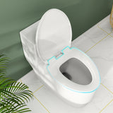 Forious Max 12" Rough-In  White Modern One Piece Toilet Dual Flush Toilet with Soft Closing Seat