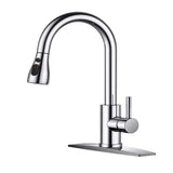 FORIOUS Kitchen Faucets with Pull Down Sprayer, Stainless Steel Kitchen Sink