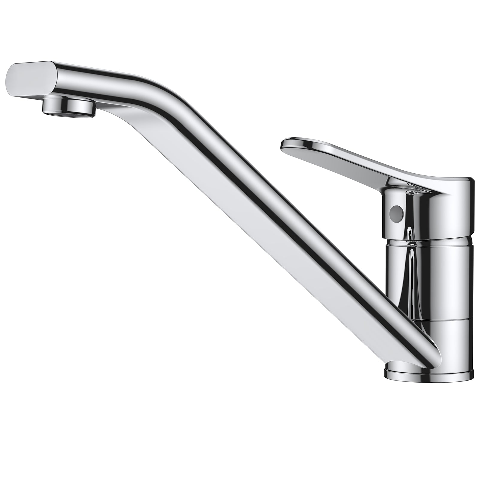 FORIOUS Kitchen Tap, Stainless Steel Sink Tap, High Arc Kitchen Tap, 360° Rotatable Mixer Tap Kitchen Single Lever Mixer Tap for 1 Hole