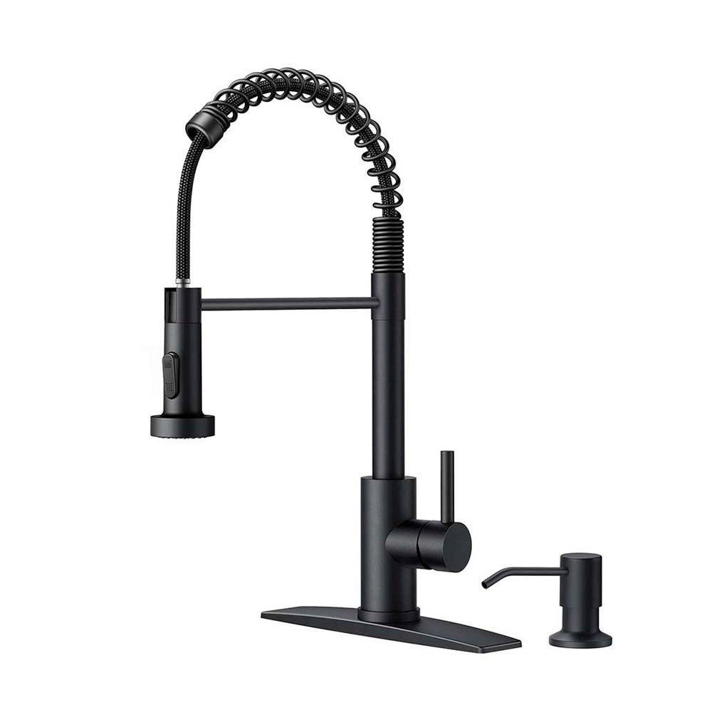 FORIOUS Kitchen Faucet with Pull Down Sprayer 1 or 3 Hole for Farmhous ...