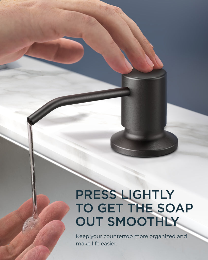 thumbnail image 2 of PHANCIR Kitchen Faucet With Pull Down Sprayer, High Arc Single Handle Kitchen Sink Faucets With Pause Button Premium Brushed Nickel With Deck Plate Suit To 1 Or 3 Holes 2 of 10