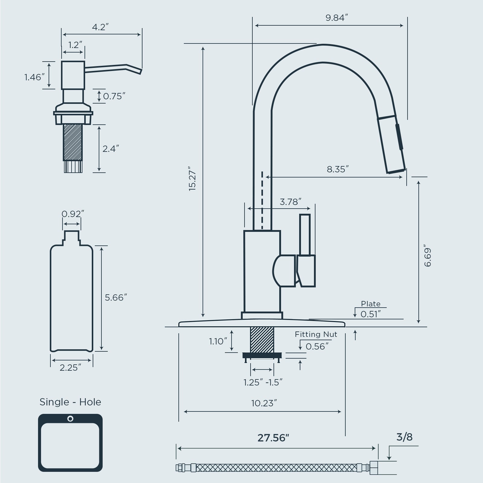 FORIOUS Kitchen Faucets with Pull Down Sprayer Kitchen Sink Faucet Sta ...