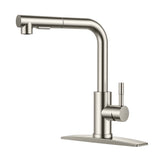 FORIOUS  Kitchen Sink Faucet with Pull Down Sprayer Single Handle  Stainless Steel