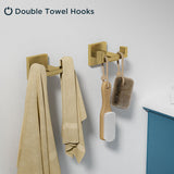 FORIOUS 4 Pieces Bathroom Hardware Accessories Set, Square 24 inch Towel Bar Set, SUS304 Stainless Steel Towel Rack Holder Set Wall Mounted, Matte Black