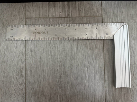FORIOUS Stainless Steel Try Square, 30cm, Aluminum Alloy Base