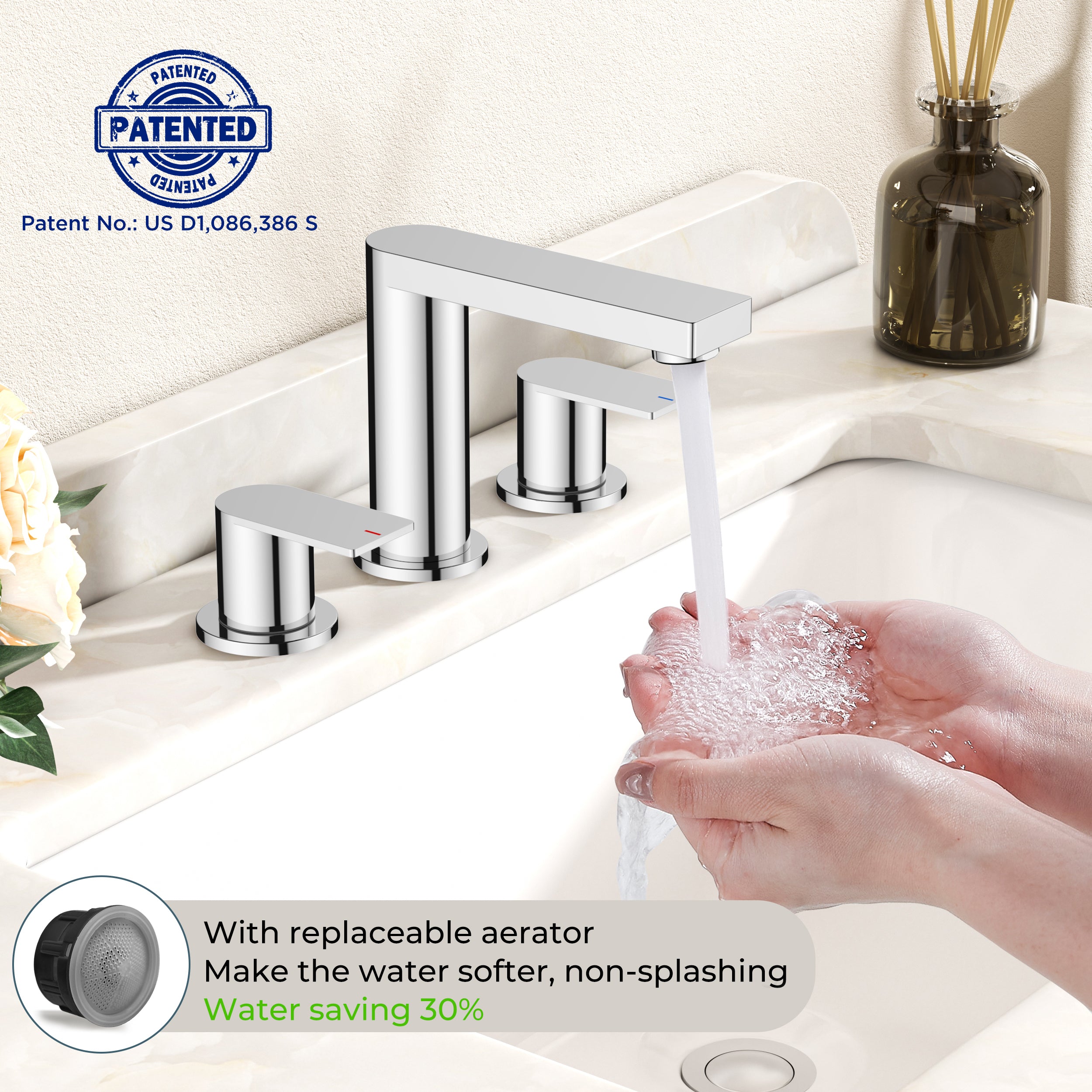 FORIOUS 8 Inch Bathroom Faucet 3 Hole, 2 Handles for Vanity ORB| 2 Handles Bathroom Sink Faucet with Pop-up Drain and 24" cUPC Lines, Fits 6-12 Inch 3 Hole Install, for RV Laundry Sink