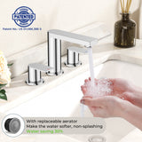 FORIOUS 8 Inch Bathroom Faucet 3 Hole, 2 Handles for Vanity ORB| 2 Handles Bathroom Sink Faucet with Pop-up Drain and 24" cUPC Lines, Fits 6-12 Inch 3 Hole Install, for RV Laundry Sink