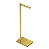 FORIOUS Toilet Paper Holder Stand with Weighted Base, Bruhed Nickel