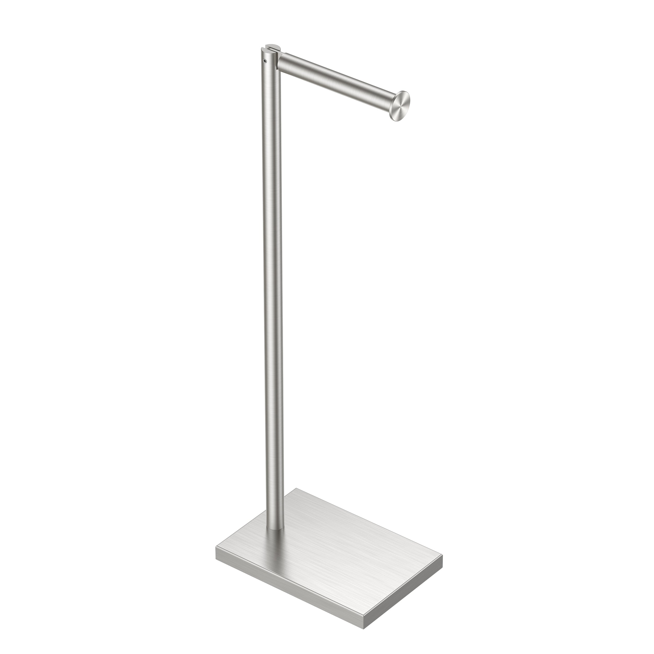 FORIOUS Toilet Paper Holder Stand with Weighted Base, Bruhed Nickel