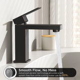 FORIOUS Bathroom Faucet 1 Hole, Single Handle Bathroom Sink Faucets Bronzed
