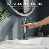 FORIOUS Waterfall Bathroom Faucet 1 Hole with Metal Pop up Drain