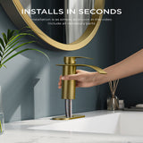 FORIOUS Waterfall Bathroom Faucet 1 Hole with Metal Pop up Drain