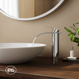 FORIOUS Waterfall Bathroom Faucet 1 Hole with Metal Pop up Drain