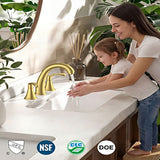 FORIOUS Black Bathroom Faucet 3 Hole, Widespread Bathroom Sink Faucet 8 Inch with Pop Up Drain and CUPC Supply Hose, 2 Handle for Vanity Rv Commercial Lavatory Restroom