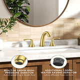 FORIOUS Black Bathroom Faucet 3 Hole, Widespread Bathroom Sink Faucet 8 Inch with Pop Up Drain and CUPC Supply Hose, 2 Handle for Vanity Rv Commercial Lavatory Restroom