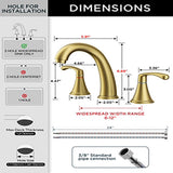 FORIOUS Black Bathroom Faucet 3 Hole, Widespread Bathroom Sink Faucet 8 Inch with Pop Up Drain and CUPC Supply Hose, 2 Handle for Vanity Rv Commercial Lavatory Restroom